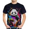 Boys 3D Graphic Panda T Shirt Tee Short Sleeve Summer Spring Fashion Basic Kids Crew Neck Outdoor Casual Daily Regular Fit