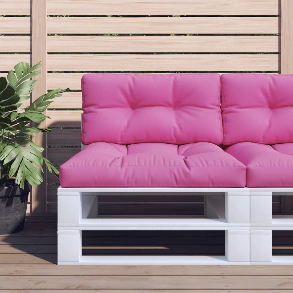 2 Piece Pallet Cushions Pink Fabric