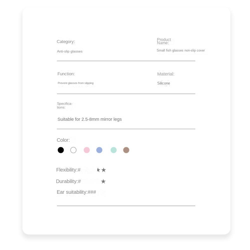 Anti Drop Temple Tip Stoppers Holder Silicone Anti Slip Ear Hook Eyeglasses Grip Men Women