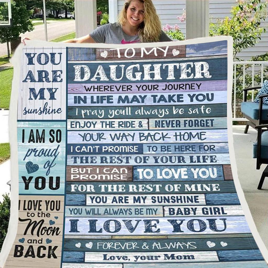 Letter Flannel Blanket Comfortable Wrap Blanket Perfect Letter Blanket