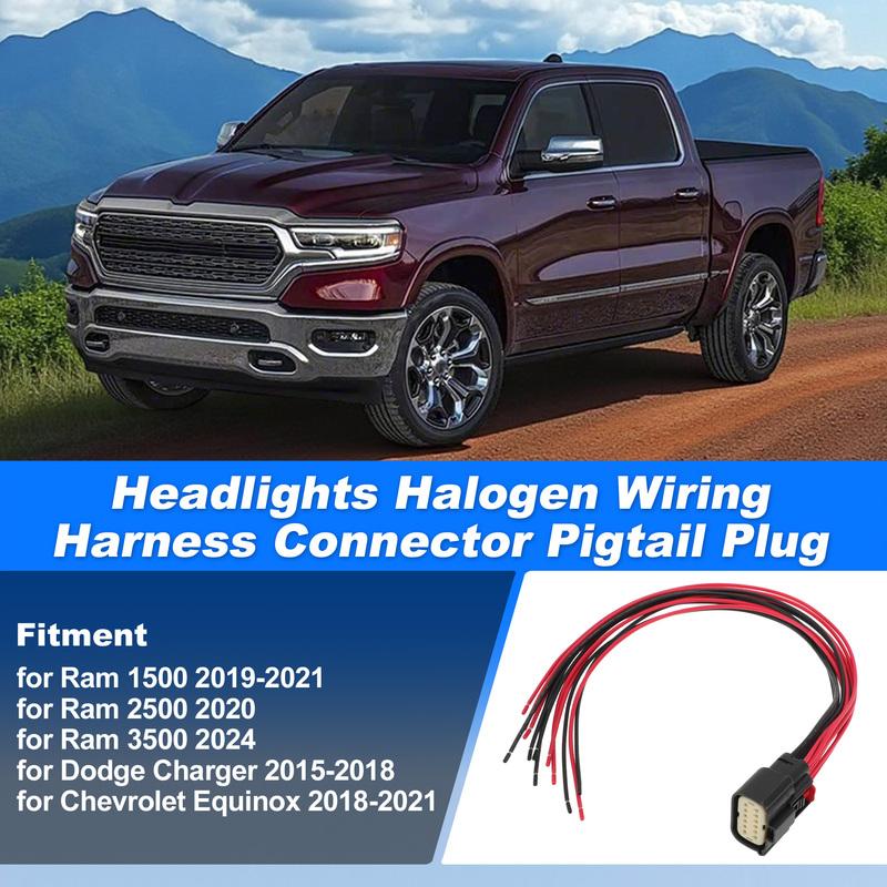 X Autohaux No.GM2502469 Headlights Halogen Wiring Harness Connector for Ram 1500 19-21