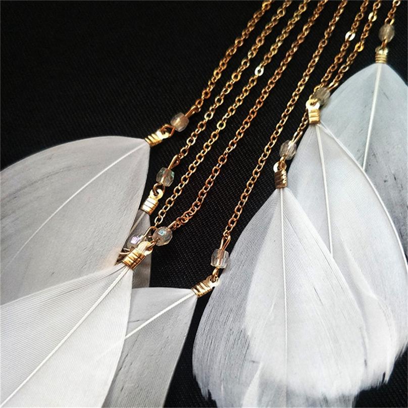 Изысканный дизайн элегантные ювелирные изделия женские модные перья длинные кисточки серьги-клипсы серьги-крючки изысканные элегантные женские универсальные ювелирные изделия