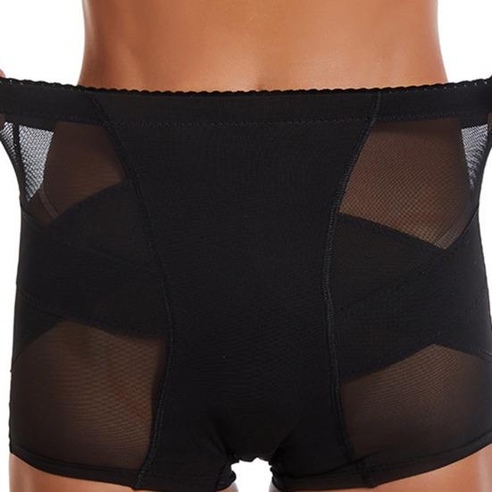 Женское нижнее белье для контроля живота с губчатой ​​подушечкой, подтягивающее ягодицы, стрейч, формирователь ягодиц, короткие трусики, корректирующее белье