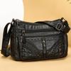 Women's Bag New Soft Leather Texture Multi-layer Solid Color Messenger Bag Simple Atmosphere Fashion Casual Lightweight Mother Bag