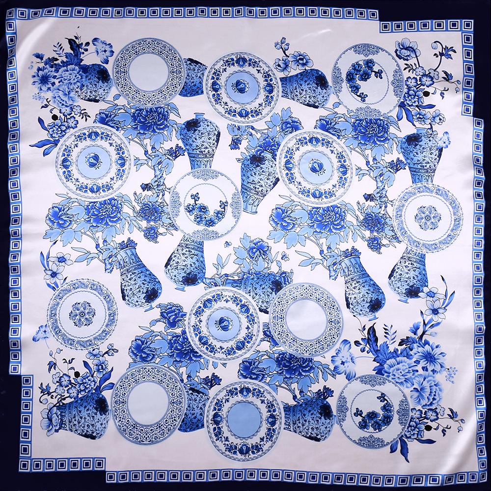 High-quality Luxurious Silk Scarves Headband Scarfs Neck Scarf For Women Chain Silk Scarf Women's Decorative Shawl