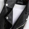 Женский жилет, пальто, искусственная кожа, гладкая поверхность, пояс, декор, отложной воротник, застежка-молния, без рукавов, карманы на молнии, ретро-жилет для мотоциклистов, езда на работу