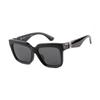 Burberry Temple Logo Irregular Sunglasses Unisex Couple Black
