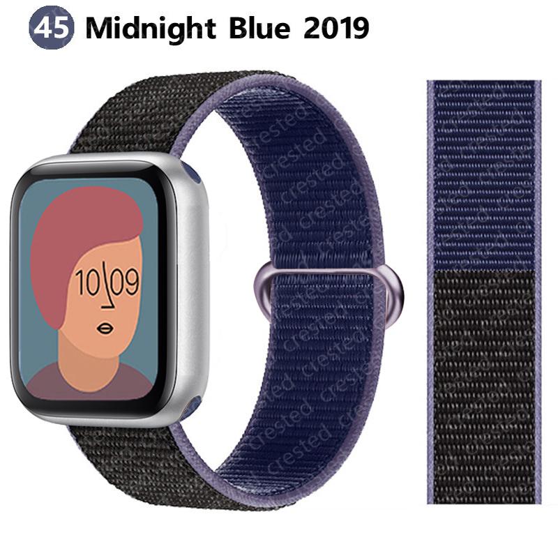 2 шт. Ремешки Для Apple Watch Band 44 мм 40 мм 45 мм 46 мм 42 мм 49 мм 41 мм Нейлоновый петлевой браслет iwatch Серия 10 9 8 7 6 5 3 se ultra 2