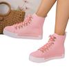 Sneakers Women's Heart Embroidery Lace-up Platform Women Vulcanized Shoes Sneakers Casual Shoes Graffiti Flat Zapatos Hombe
