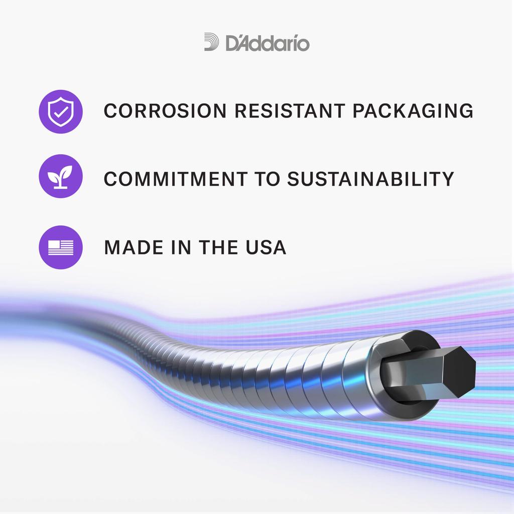 Струны для электрогитары с плоской обмоткой Extra Light ECG23 D'Addario .010-.048 []