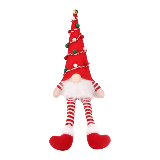 Светящийся Рождественский Гном Ручной Работы Плюшевый Скандинавский Шведский Томте Светящийся Санта Эльф Игрушка для Зимнего Настольного Декора Многоярусного Подноса Внутренний Рождественский Декор