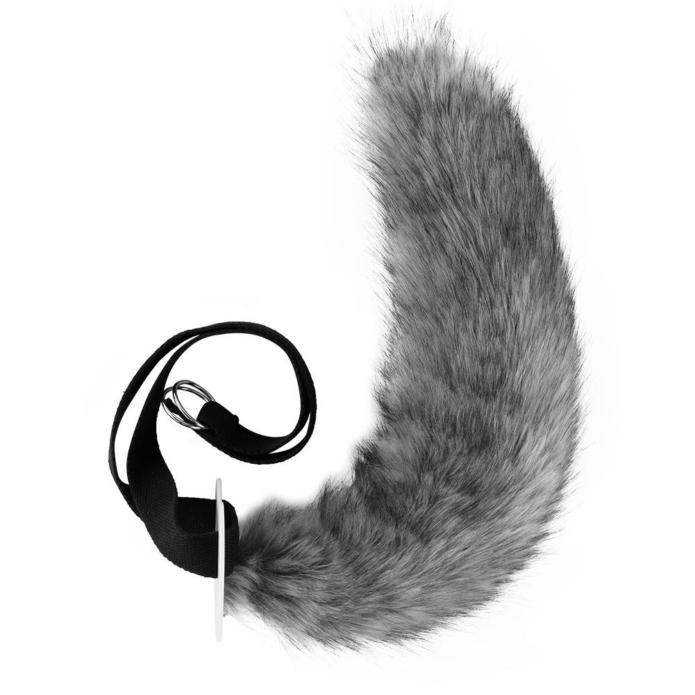 Имитация лисьего хвоста Косплей Комик-шоу Ручной работы Плюшевый лисий хвост Регулируемый хвост волка Аксессуары для лисьего хвоста