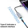 Type-C/USB To RJ45 Ethernet Adapter Driver-free Gigabit Network Cable Converter High Speed Network Card Adapter Support 10/100/1000Mbps for Desktop
