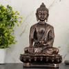 Buddha Statue Showpiece Idol Home Decor Items for Living Room and Gifts (Antique Copper)