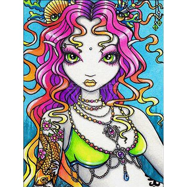 5D DIY Алмазная картина Набор Миллениал Девушка Искусство Алмазная вышивка Стразы Украшения для дома