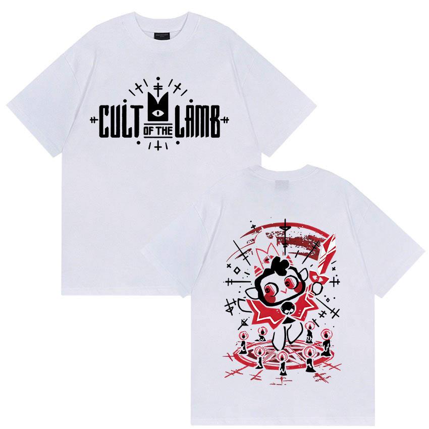 Hot Game Cult of The Lamb Retro Graphic T Shirt Unisex Women Game Gift Humor Short Sleeve Tshirts Casual 100 Cotton Tops Tshirt