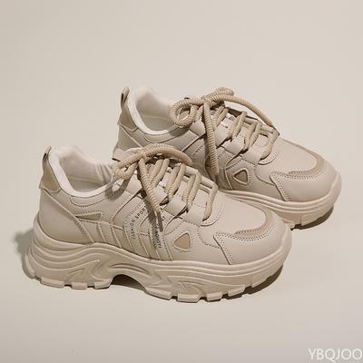 Женская весенняя Модная универсальная спортивная обувь повседневная удобная низкая обувь для скейтборда на толстой подошве обувь увеличивающая рост