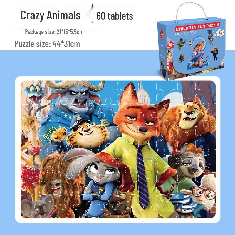 Детская коробка пазлов с крупными деталями для возраста 3-6 лет: Идеально для детского сада, праздничных подарков и раннего обучения