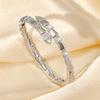 High End Zircon Serpentine Opening Bracelet for Women's Light Luxury Fashion Style Bracelet