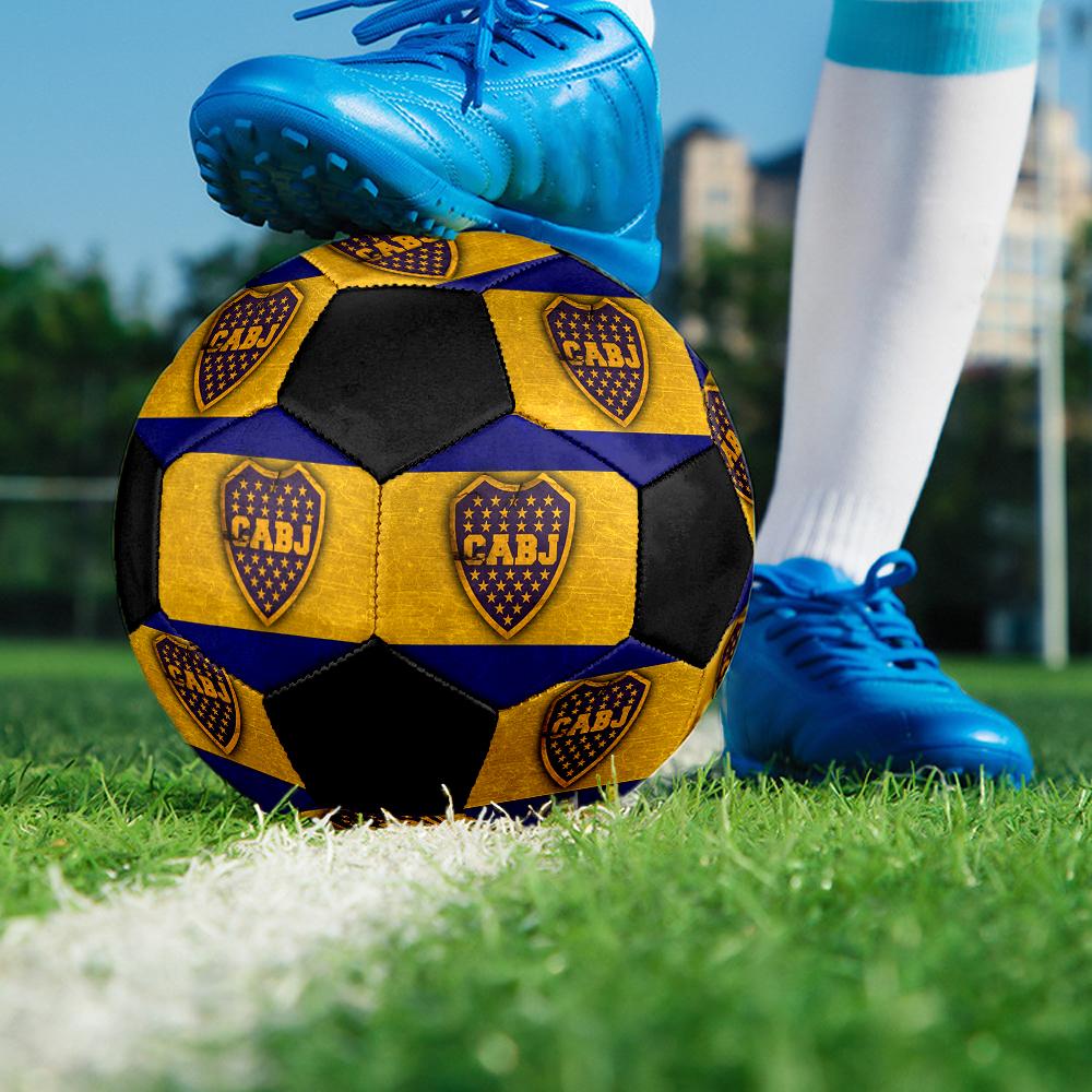 Футбольный мяч Boca Juniors, разноцветный, подходит для всех возрастов, машинная строчка, материал ПВХ, соревновательного уровня, прочный и с высоким отскоком