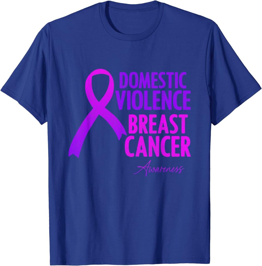 Breast Cancer Awareness Month No Violence Health Gift Unisex T-Shirt