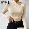 Women's Fashion Casual Autumn Winter Solid Color Print Long Sleeve Blouses & Shirts