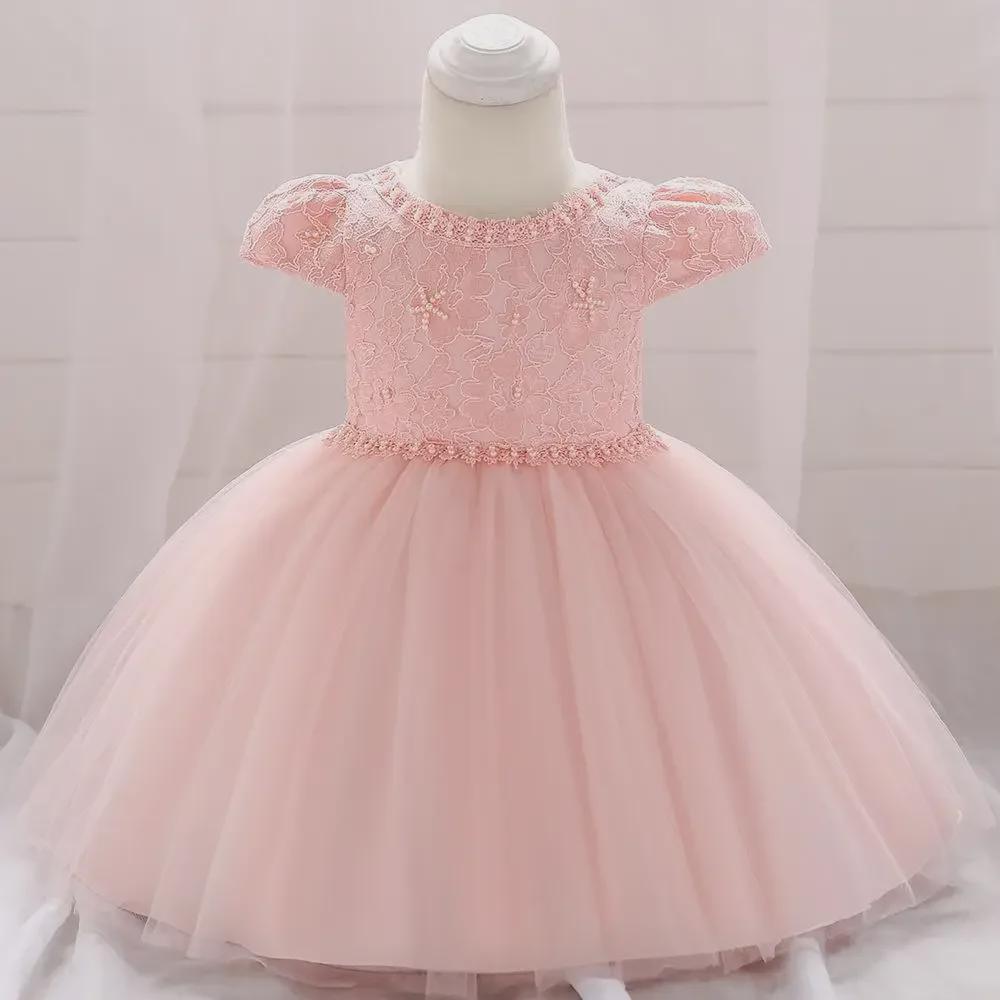 European & American Baby Girl Lace Mesh Princess Birthday Dress