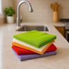 Салфетки из микрофибры - Разноцветные - Набор из 5 штук - 30x30 см - Сверхвпитывающие - Машинная стирка