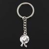 Fashion Ms. Cap Hat 16x25mm Pendant 30mm Key Ring Metal Chain Silver Color Men Car Gift Souvenirs Keychain