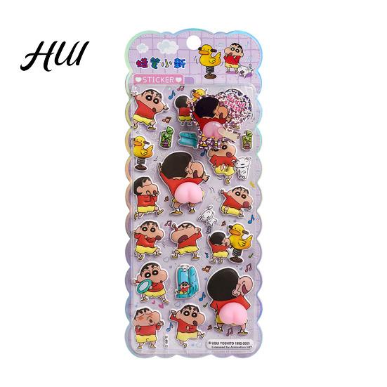 3D Soft Touch Stickers Anime Character Cute Butt Puffy for Phone Practical And Interesting Case Decoration Squishy Sticker Set Crafts & Journals