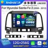 Беспроводная Carplay Android OS для Hyundai Santa Fe 2 2006 2007 2008 2009 - 2012 Автомобильный видеоплеер Smart System WIFI Автоинструменты WIFI