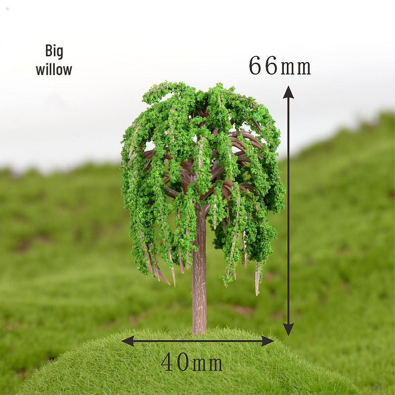 Mini Cherry Blossom Bonsai: Artificial Green Plant Decoration for Micro Landscapes.