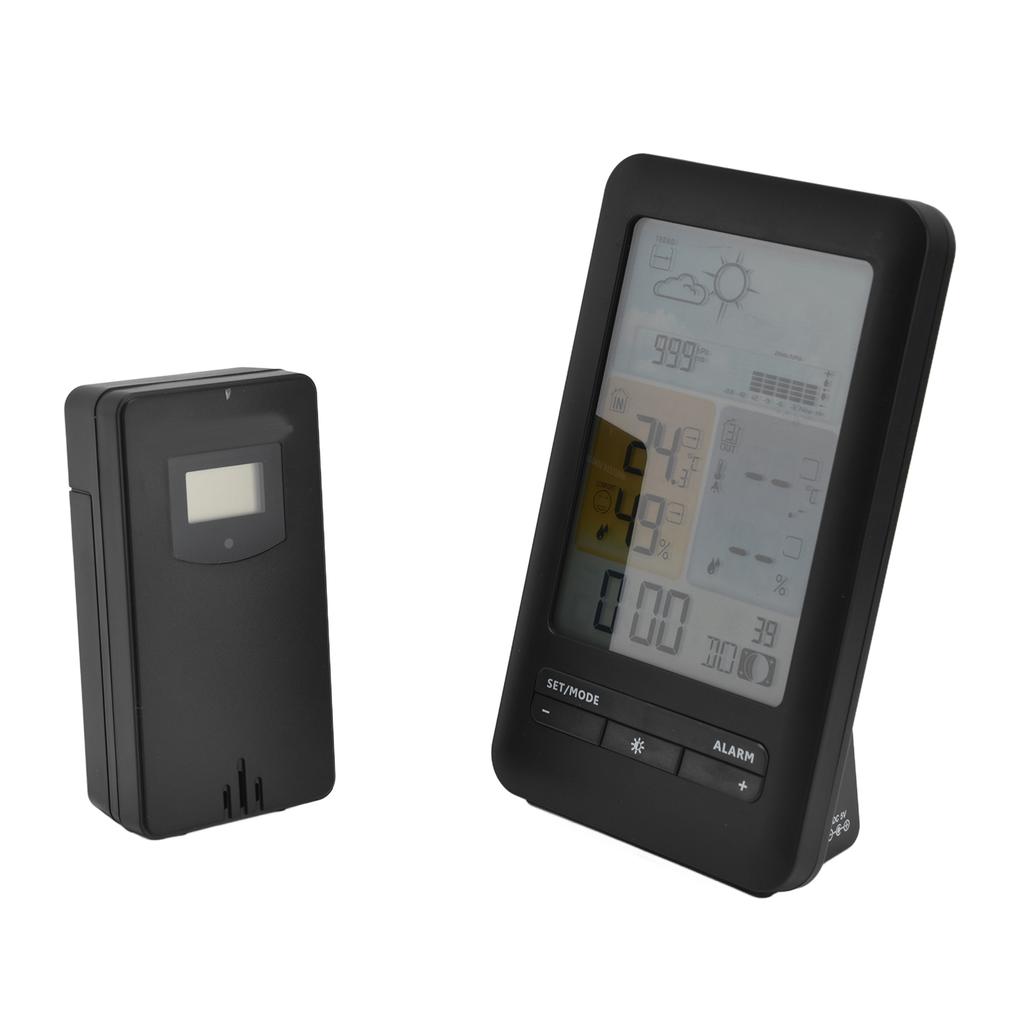 Часы с погодой для дома, комнатный наружный измеритель температуры и влажности, прогноз погоды, часы с цветным экраном