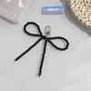 3D Pearl Bow Pendant Hanging Ornament Cellphone Lanyard Keyring Pearl Bowknot Keychain  Women Girls