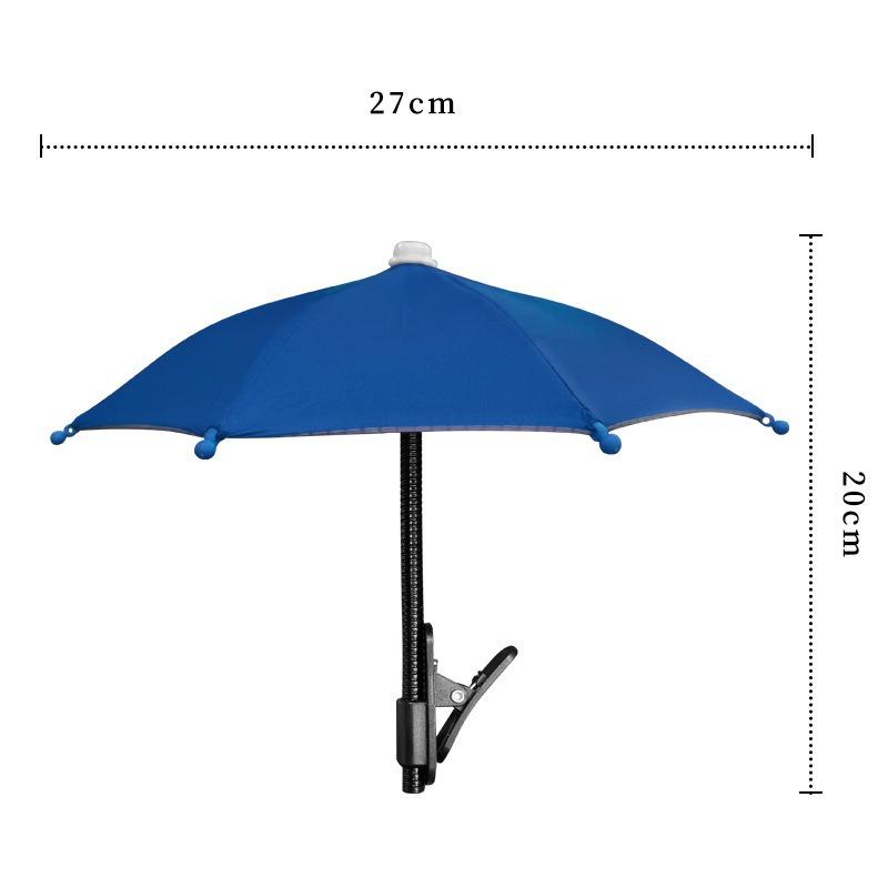 Mini Waterproof Phone Umbrella 1Pcs Anti-UV Sun Shade Clip On for Outdoor Live Streaming Selfie Camping Activities