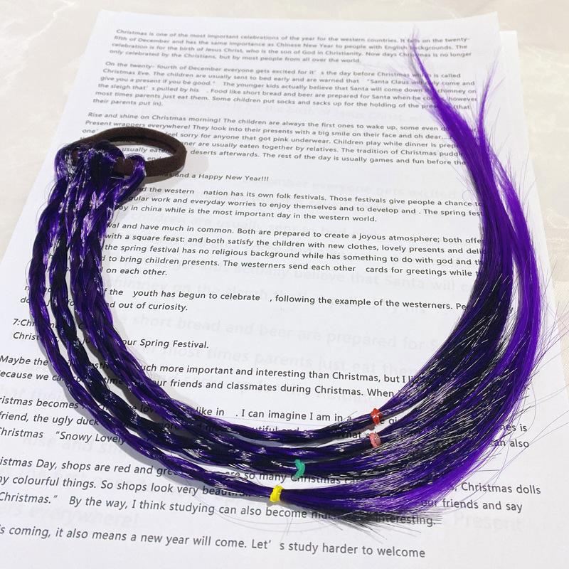 Парик Принцессы Модный для Девочек с Косичками Кольцо для Волос Детский Стиль Маленькие Девочки Детский Головной Убор