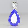 Sterling Silver CERTIFIED Natural 49.55 Ct Sapphire Pear Cut Pendant Gemstone MY.PD-159-NS