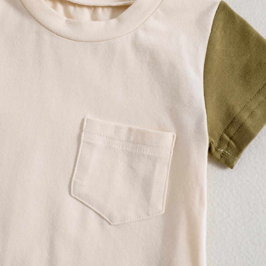 Baby Boys Girls Summer Casual Jumpsuit Short Sleeve O Neck Contrast Color Romper