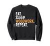 Ешь Спи Деревообрабатывай Повторяй Смешной Свитшот Плотника