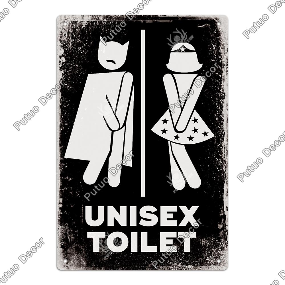 Декор 1 шт. Металлический Знак для Туалета - Ретро Жестяная Ванная Комната Табличка Настенные Плакаты Украшения