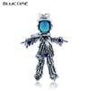 Newest Scarecrow Shape Brooches Big Red Opal Brooch Scarf Collar Suit Clips Gold-color Pins Jewelry