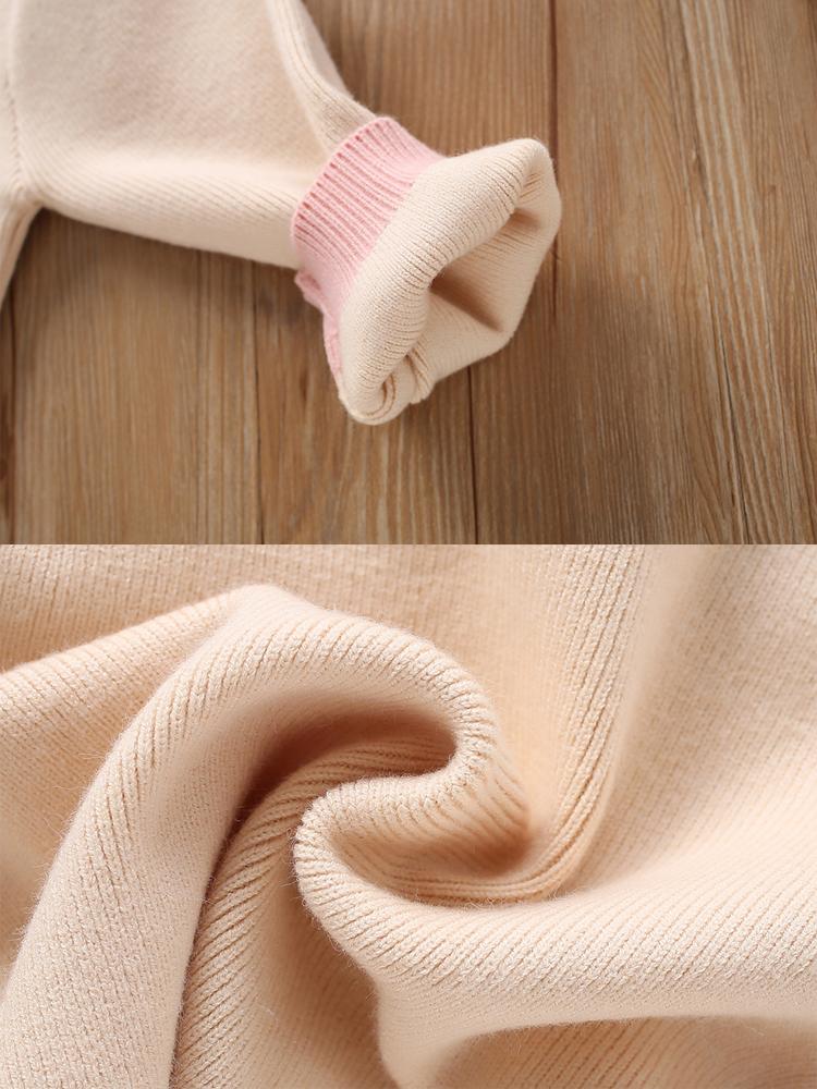 Вязаный детский свитер, модная и милая одежда для девочек, осенний теплый комплект для малышей, детская одежда 2 шт.