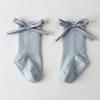 Корейские милые 3D носки с бантом для маленьких девочек, весенне-осенние мягкие хлопковые напольные носки для младенцев и детей, носки для новорожденных