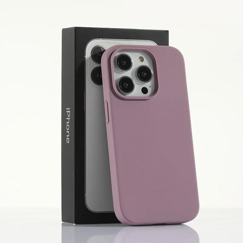 Luxury Liquid Silicone Case for Apple iPhone 16 15 Pro Max Candy Color Full Protective Cover for iPhone 14 13 12 11  Pro Max XR X XSMax