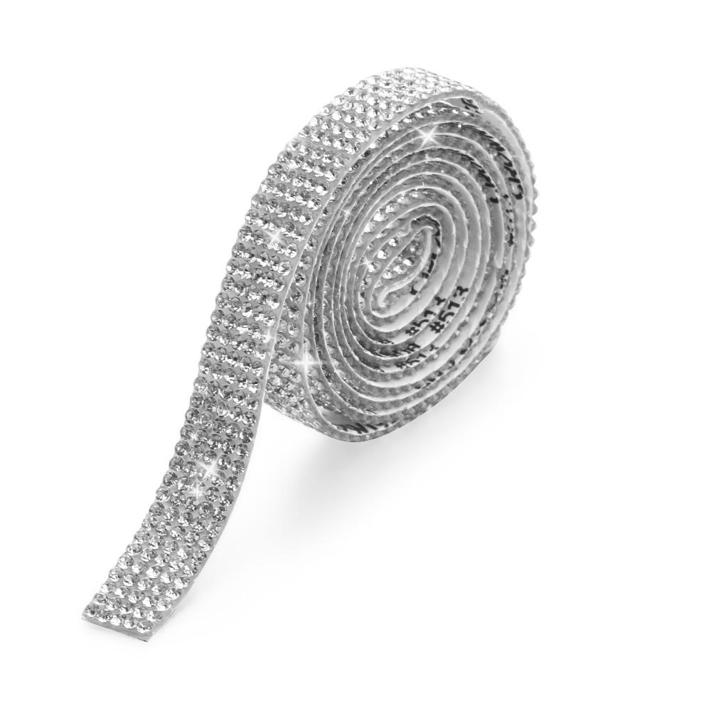 Arts Crafts Phone Decoration Self-Adhesive Rhinestone Crystal Sticker Trim Tape Diamond Ribbon