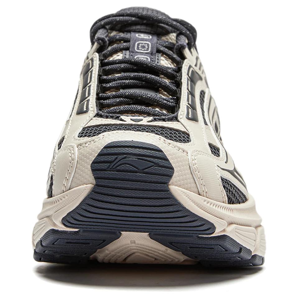 Li-Ning Aurora Renew Синтетическая кожа Удобные дышащие Нескользящие Износостойкие Низкие Повседневные Туфли Женские Кроссовки Бежевый Черный AGCU044-2