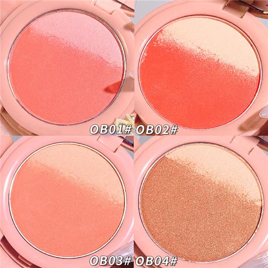 Градиентные румяна, гладкие и легко окрашиваемые, водостойкие и устойчивые к поту, пудровые нежные румяна, натуральный макияж для лица