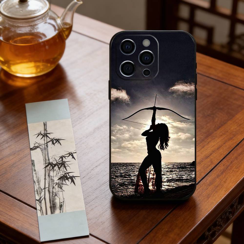 Чехол для телефона S-Стрельба из лука Для iPhone 17,16,15,14,13,12,11 Plus,Pro Max,XS,Мягкий силиконовый черный чехол