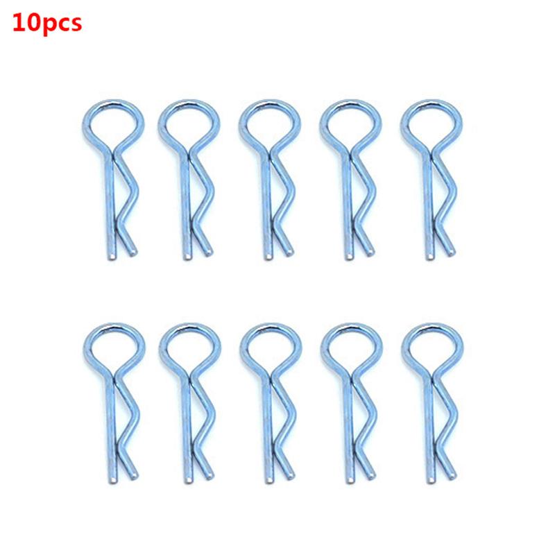 10pcs Universal Stainless Steel Body Shell R Clips Pin for 1/10 1/12 RC Model Car HSP Redcat HPI Himoto Spare Parts YY01