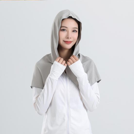 Cooling Hoodie Towel Extra Soft Sweat Absorption UV Protection Cooling Neck Wrap